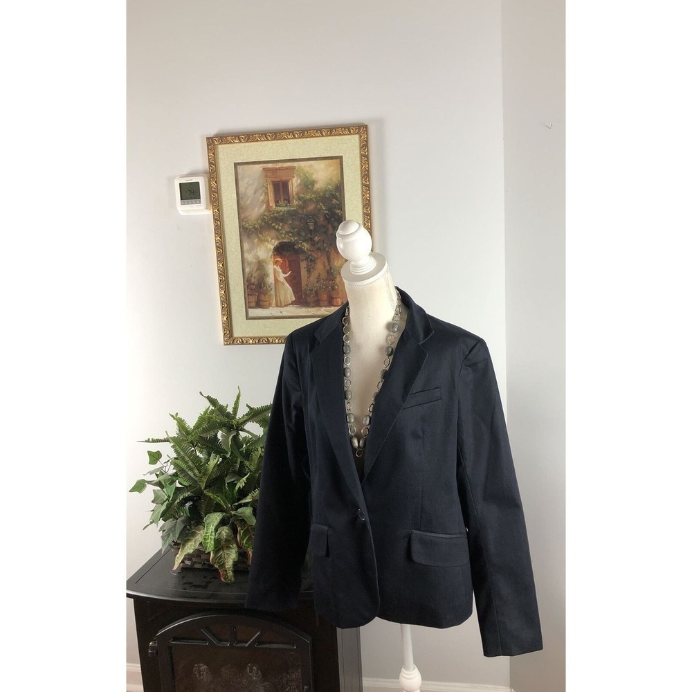 New York and Company Black jacket Size 14 Faux Pocket Long Sleeve‎ Lapel Collar